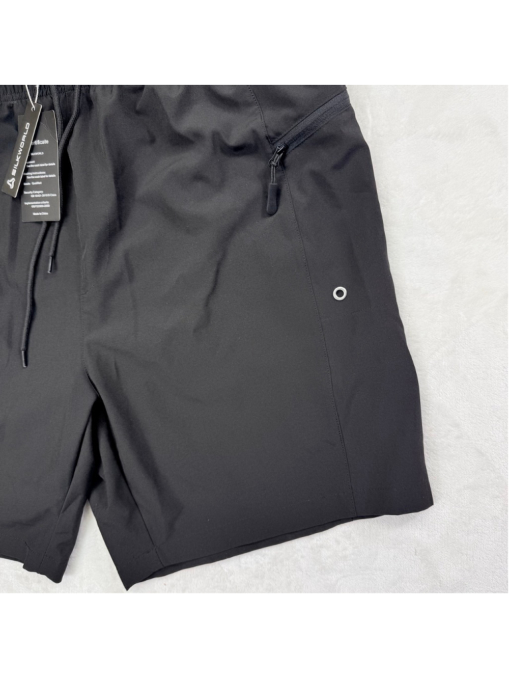 Men's Silkworld Black Athletic Shorts XL Polyester Spandex Blend - Picture 3 of 12